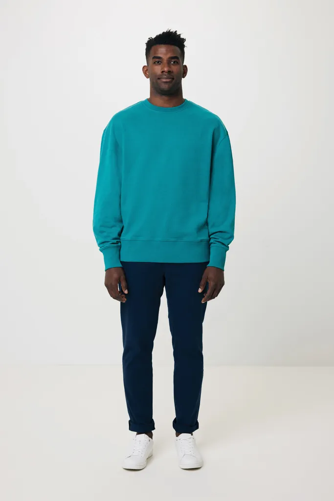 IQONIQ Kruger Relax-Rundhals-Sweater aus recycelt. Baumwolle, verdigris – Bild 5