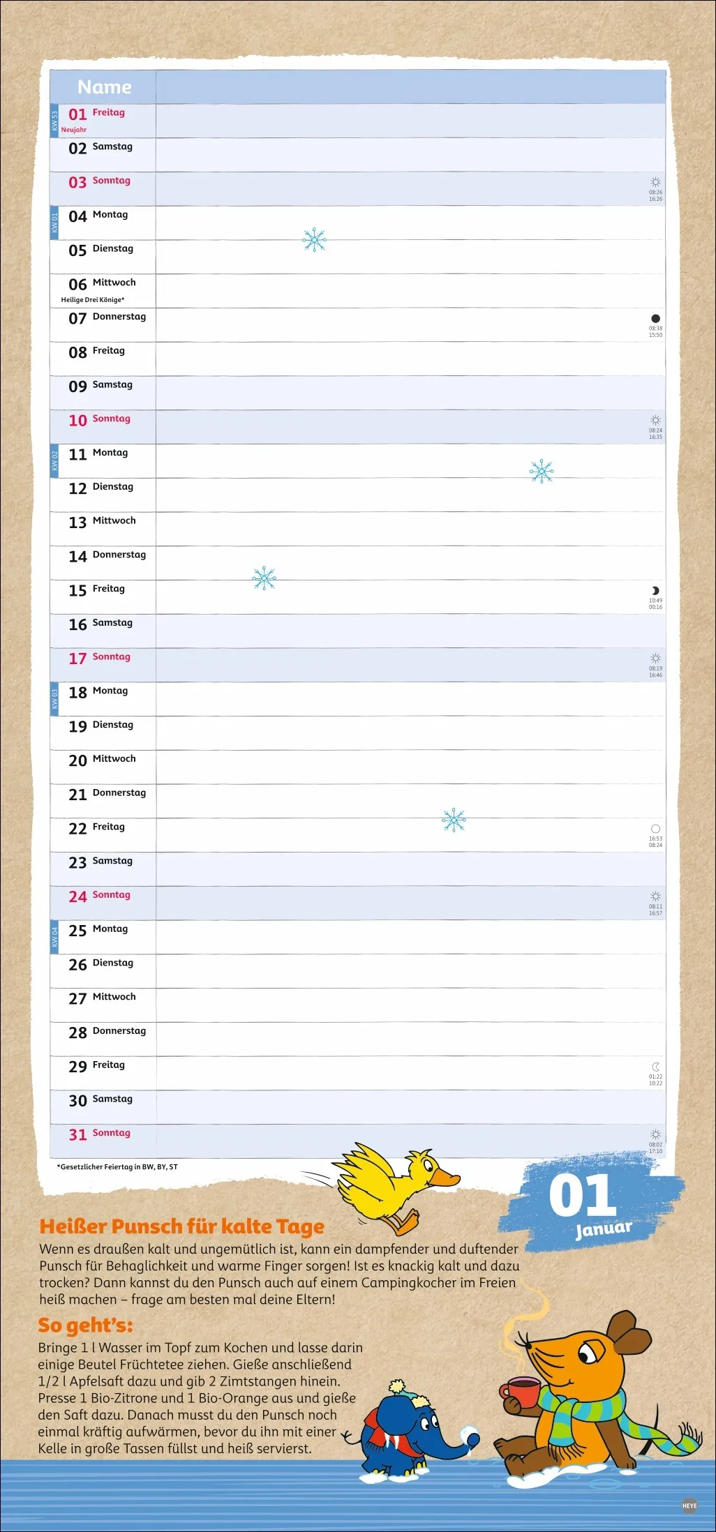 Nachhaltig Planen mit der Maus Wandkalender 2027 – Bild 2