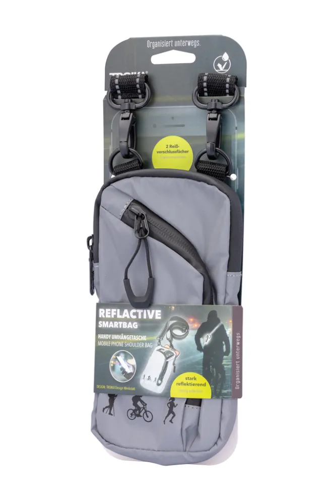 Handy Umhängetasche REFLACTIVE SMARTBAG, grau/schwarz – Bild 5