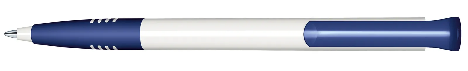Super Hit Polished Basic SG Druckkugelschreiber, Weiß - Blau 2757 – Bild 3