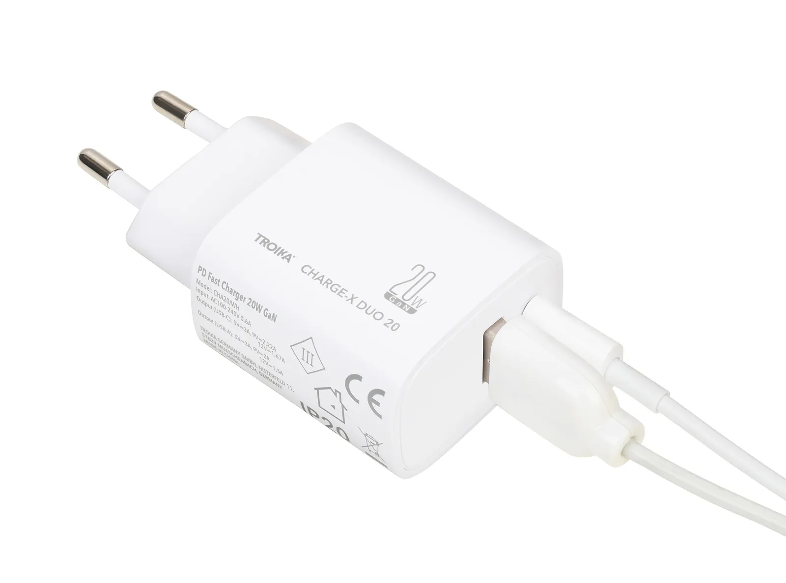 Ladestecker CHARGE-X DUO 20, weiß – Bild 5