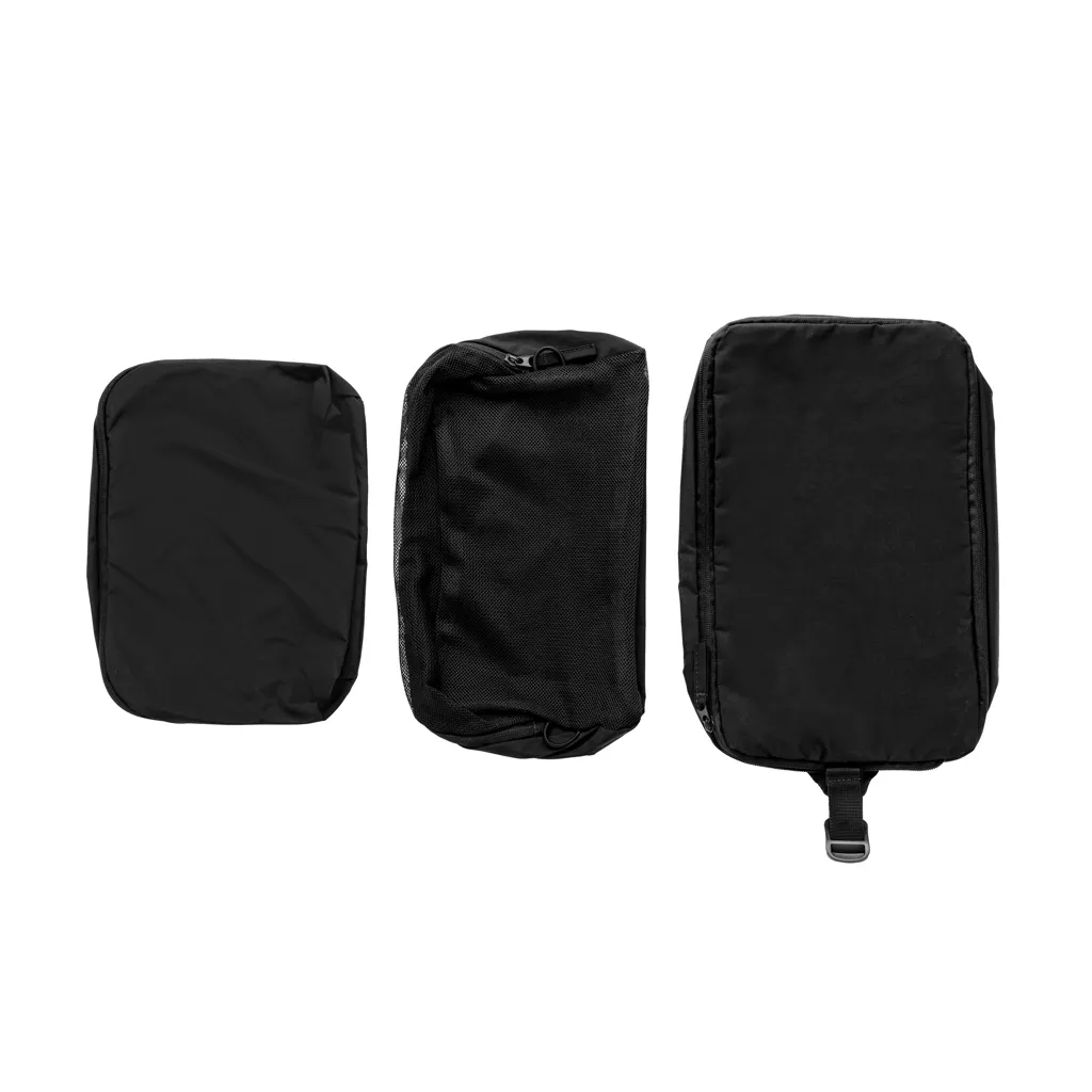 KENTO URBAN Packing Cube Set aus RCS recyceltem Nylon, schwarz – Bild 4