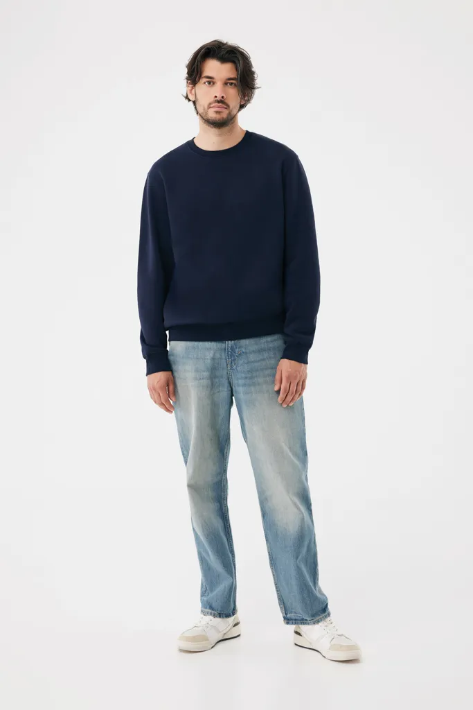 IQONIQ Torla Rundhals-Pullover aus recycelter Baumwolle, navy blau – Bild 5
