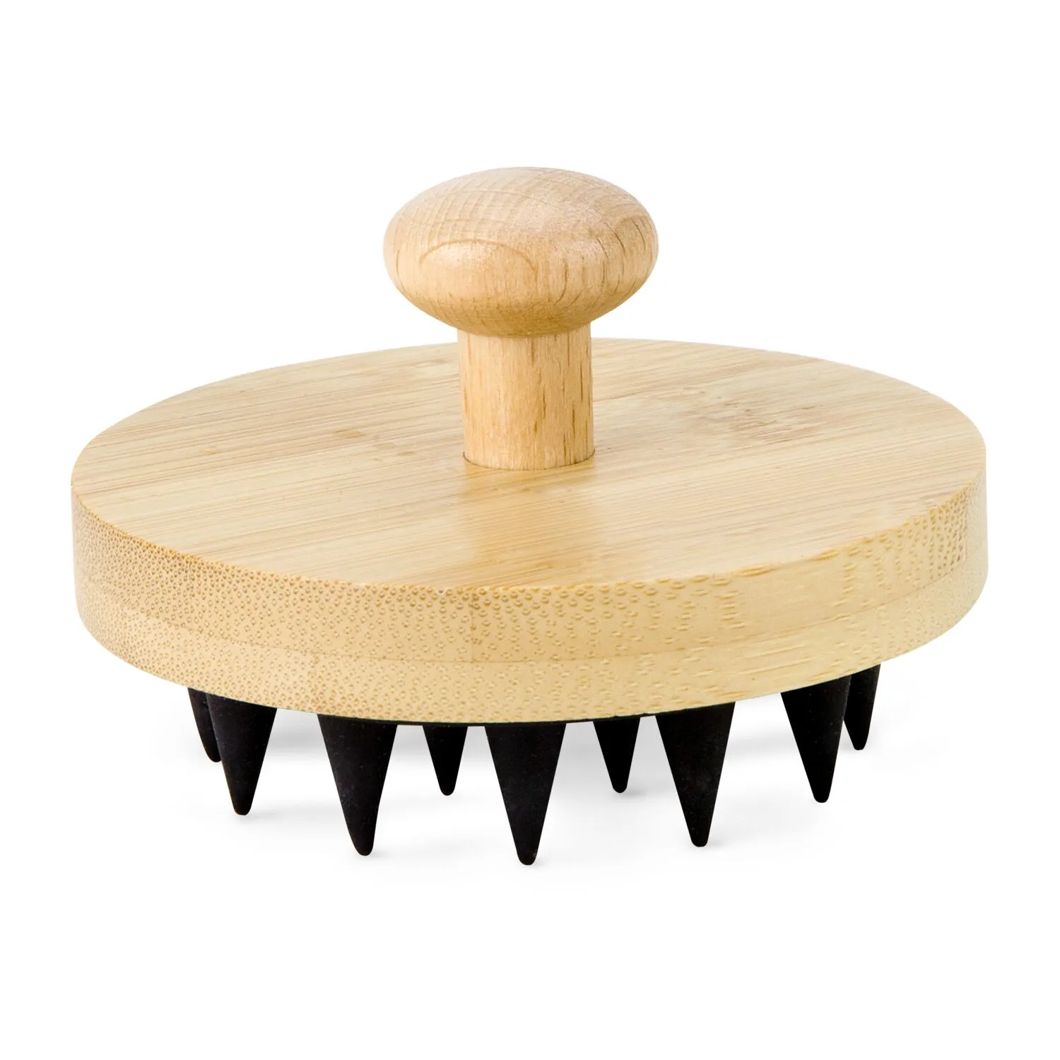 Massagebürste Scalp, Kopfhautbürste mit Silikonnoppen für Wellness-Kopfmassage, braun – Bild 3