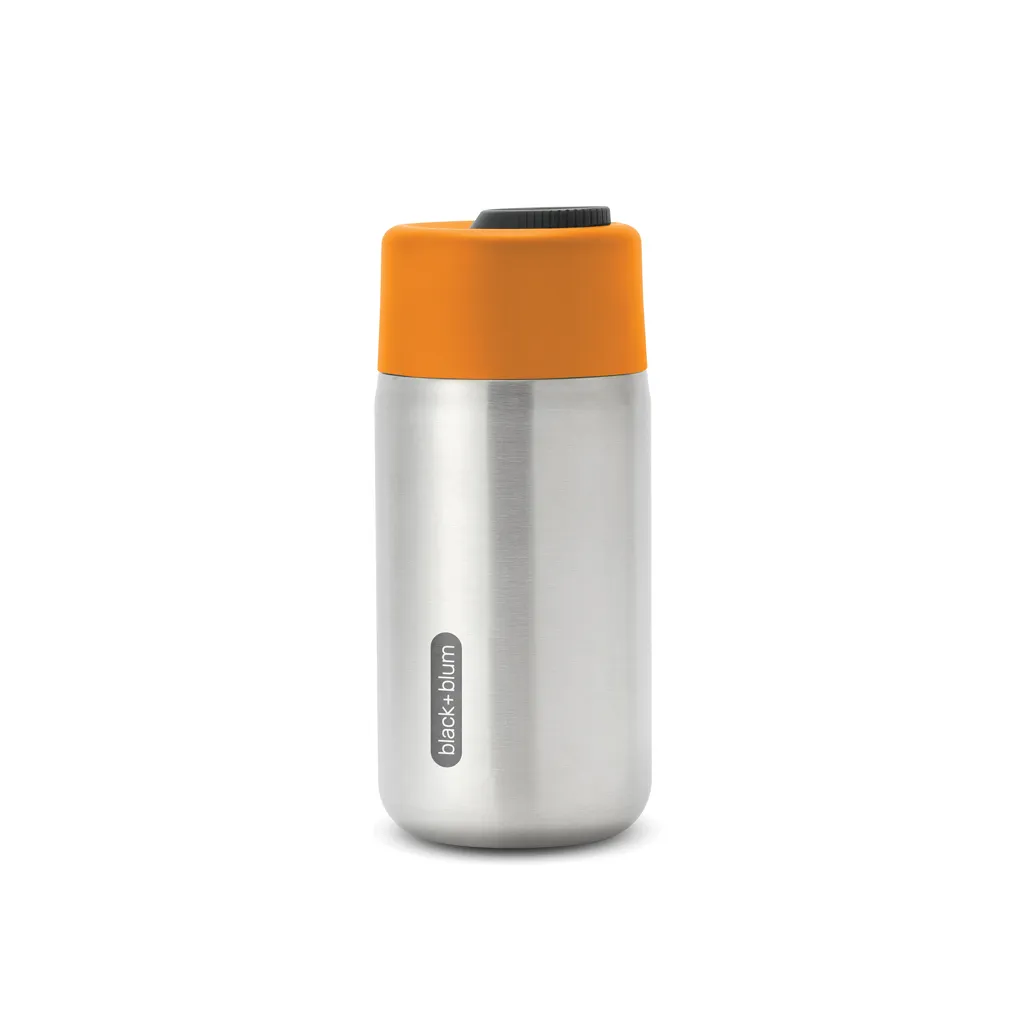 Black+Blum isolierter, auslaufsicherer Becher aus Edelstahl, orange – Bild 3