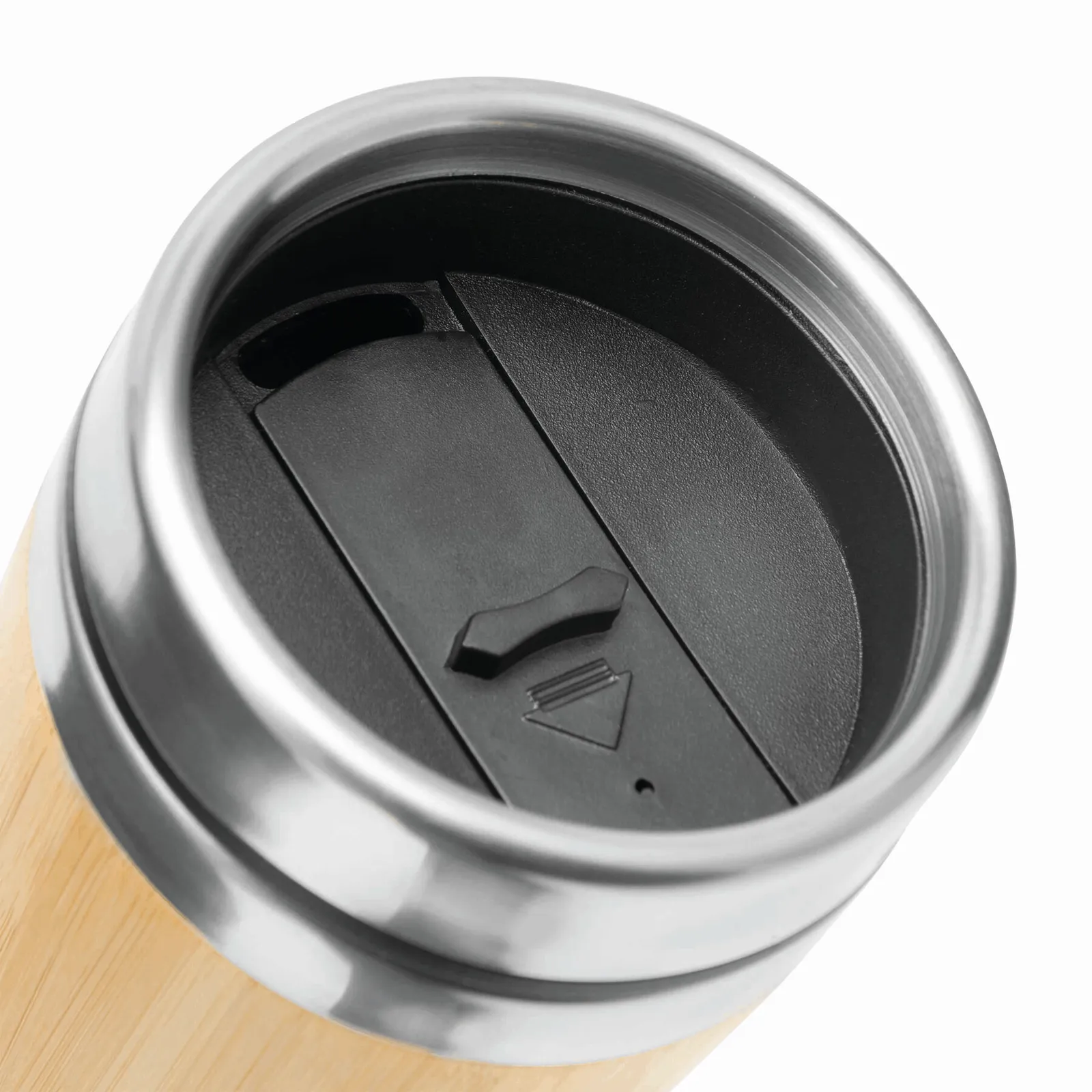 BAMBOO DRINK - Isolierbecher braun, silber, braun, silber – Bild 3