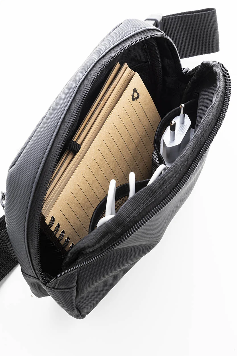 RPET Gürteltasche Wappu, schwarz – Bild 7