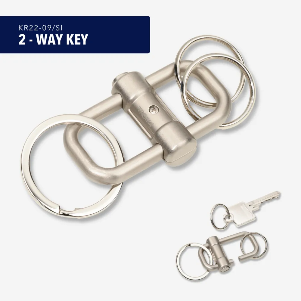Schlüsselanhänger 2-WAY KEY silberfarben, silberfarben – Bild 5