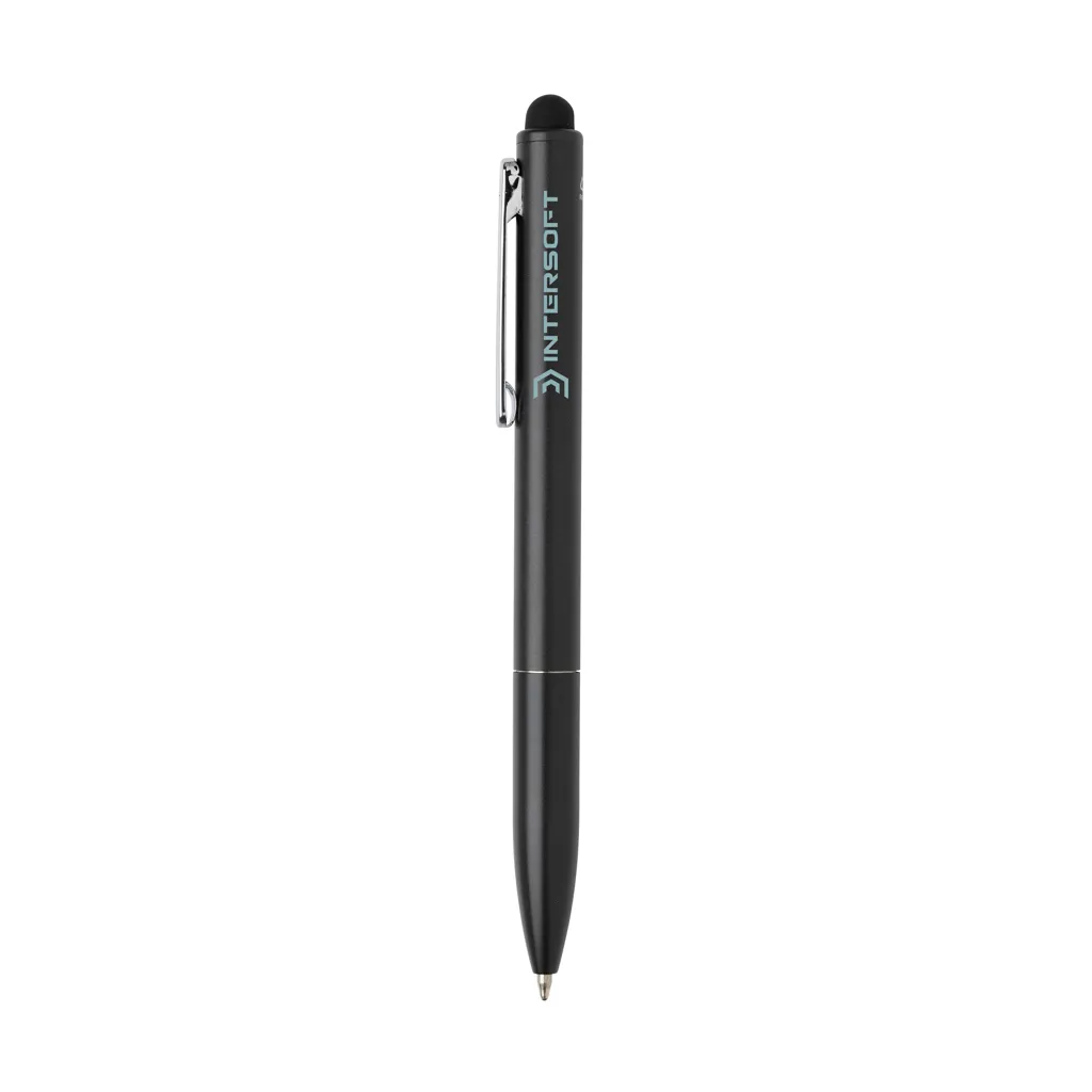 Kymi Stift mit Stylus aus RCS recyceltem Aluminum, schwarz – Bild 4