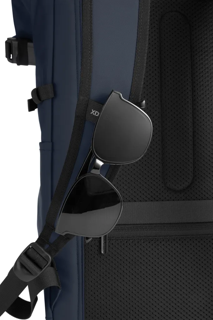 Urban wasserabweisender Anti-Diebstahl Rucksack, navy blau – Bild 21