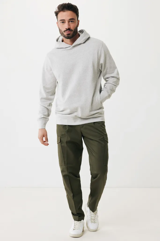 IQONIQ Yengo Hoodie mit Seitentaschen aus rec. Baumwolle, light heather grey – Bild 4