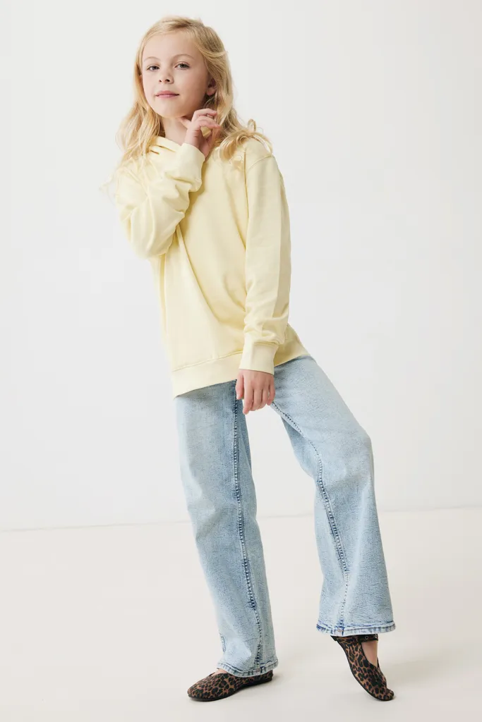 IQONIQ Yengo KidsHoodie mit Seitentaschen aus rec. Baumwolle, cream yellow – Bild 6