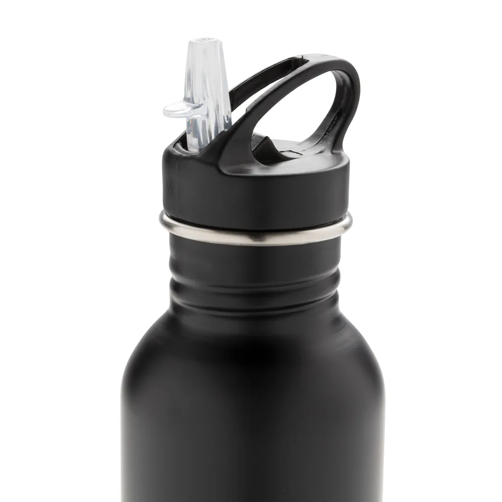 Deluxe Sportflasche aus Edelstahl, schwarz – Bild 4