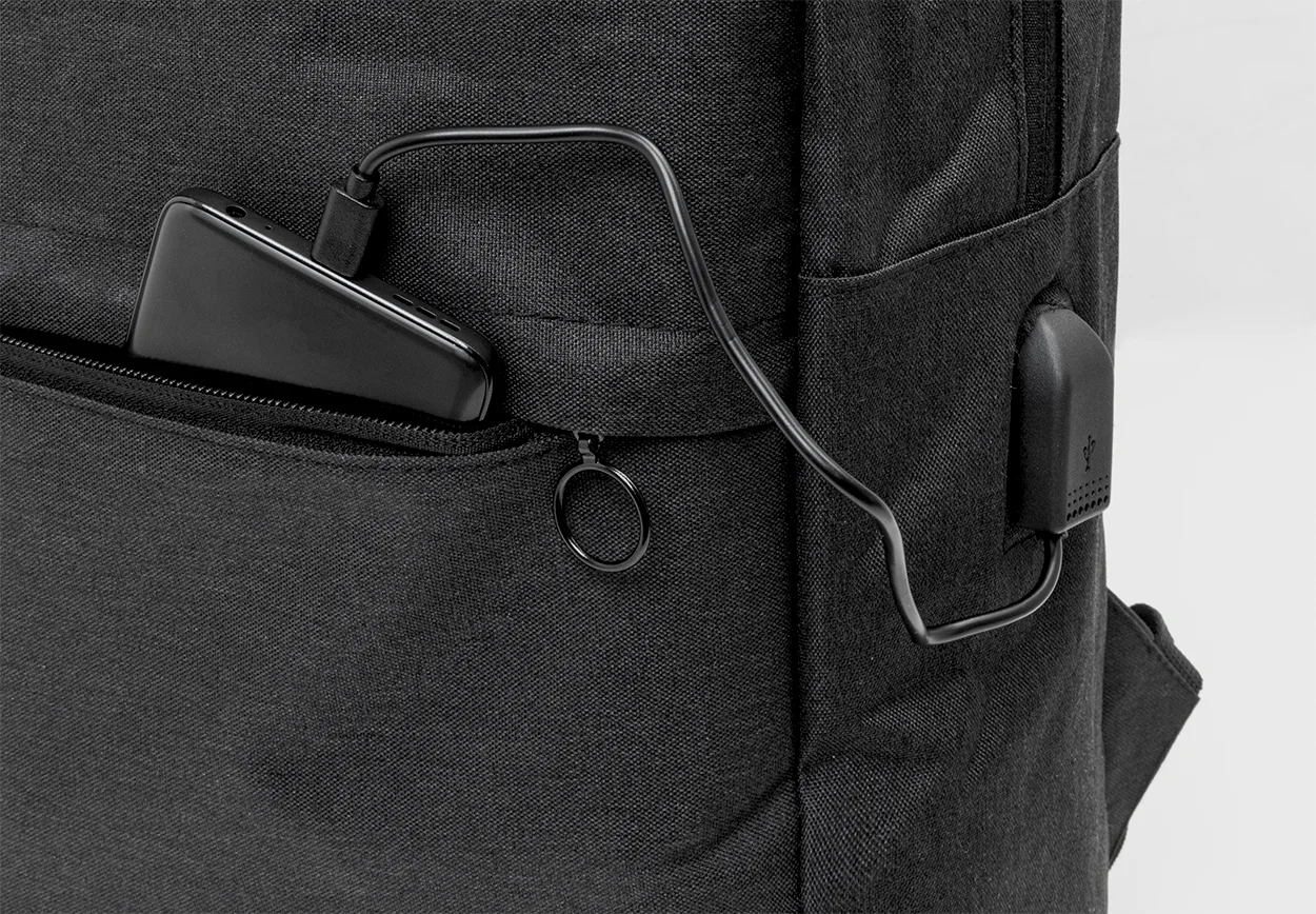 RPET Rucksack Hershey, schwarz – Bild 5