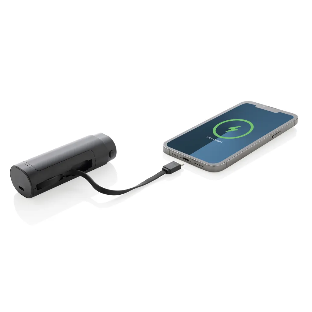 CycleCell 5000mah Powerbank mit herausnehmbarer Batterie, schwarz – Bild 3