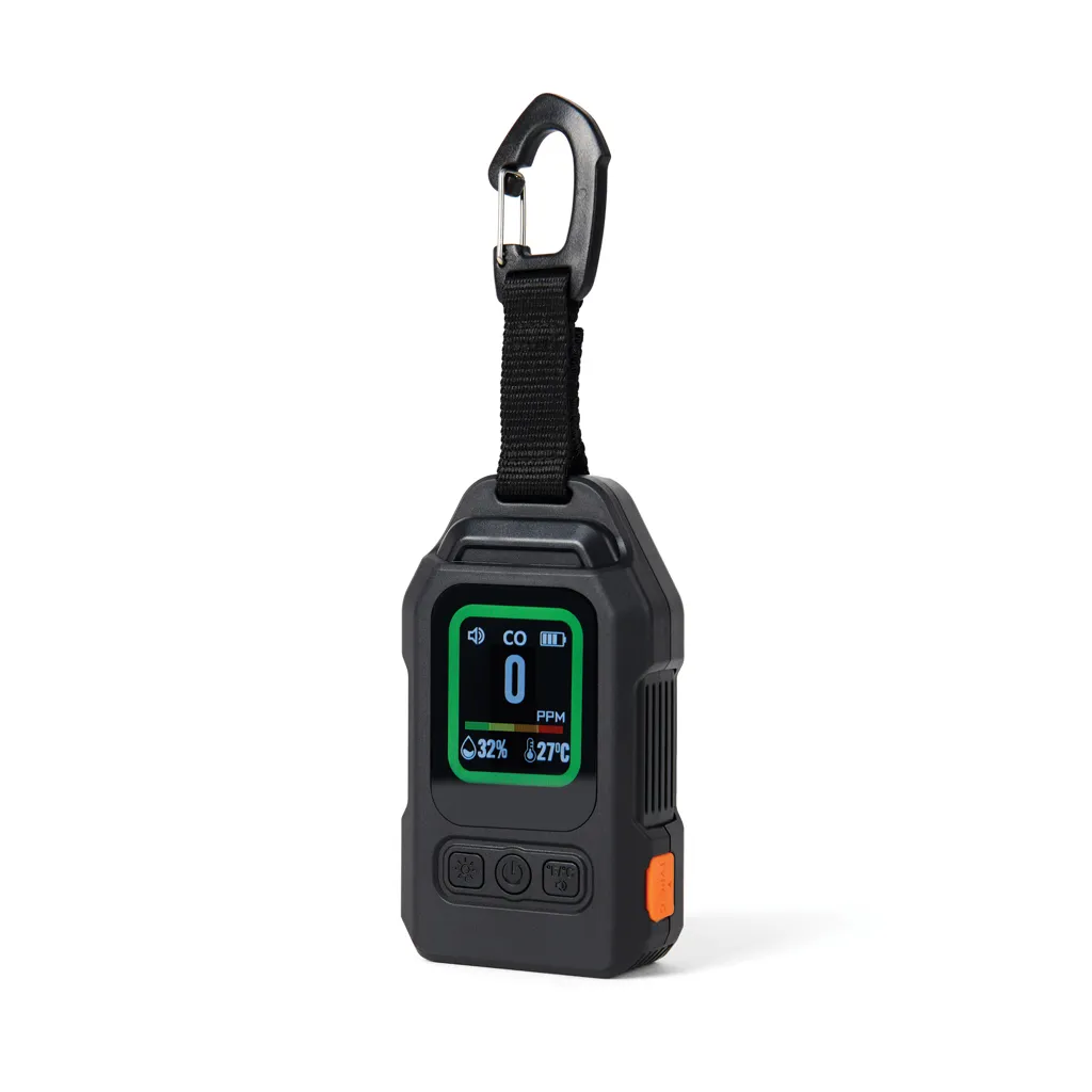 Nordic Drift Everest tragbarer CO-Detektor mit LED & Alarm, schwarz – Bild 3
