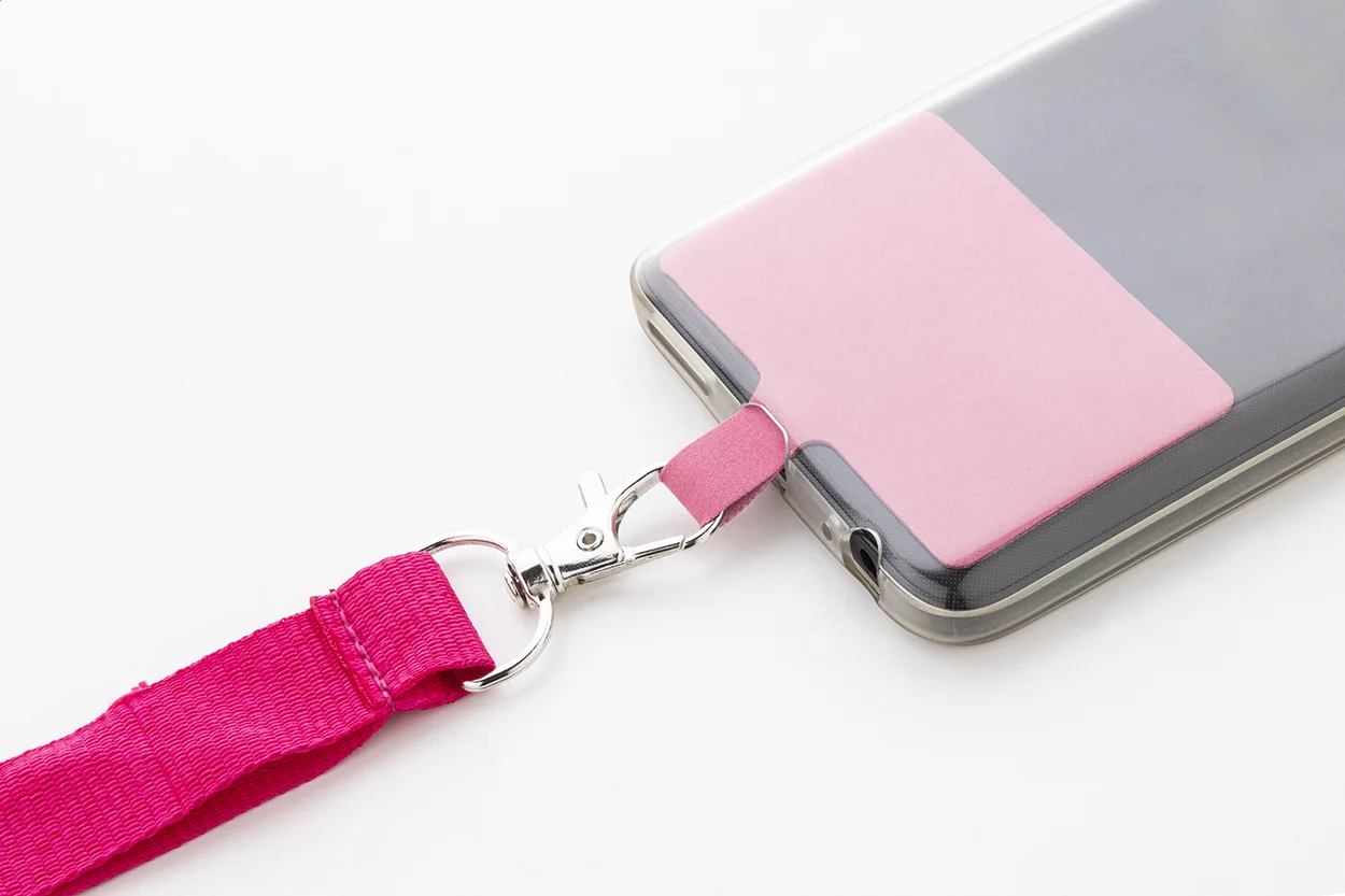 RPET-Handyhalter-Lanyard Revent Call, pink – Bild 4