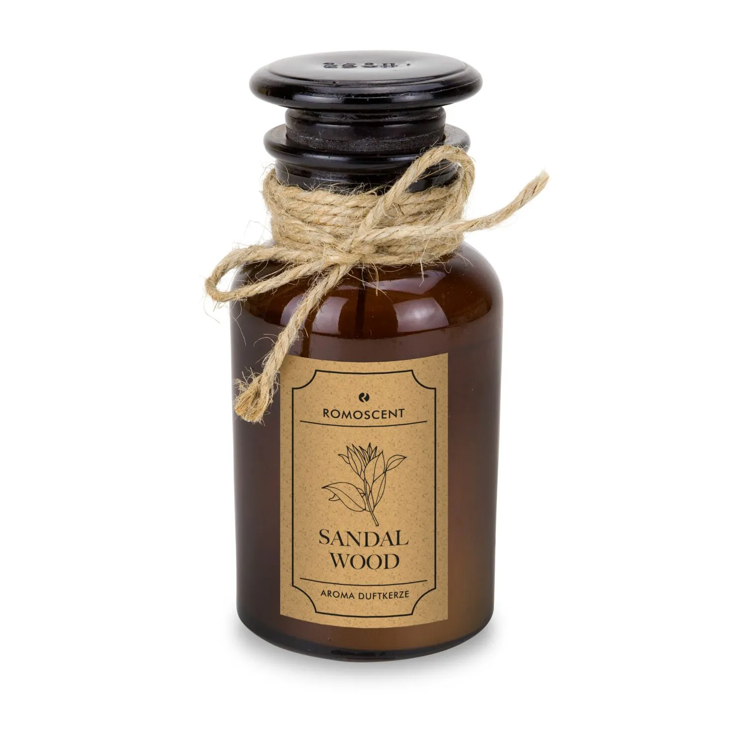 ROMOSCENT® Aromakerze Apothekerflasche, braun – Bild 4