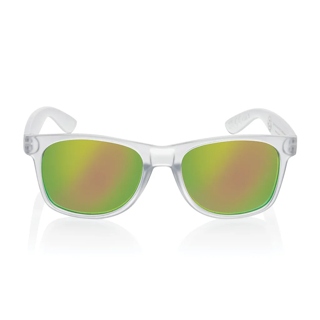 Gleam Sonnenbrille aus RCS rec. PC mit verspiegelten Gläsern, weiß – Bild 2