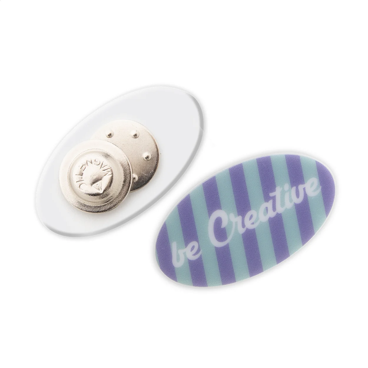 Anstecker ColoBadge mit Magnetbefestigung, weiß – Bild 4