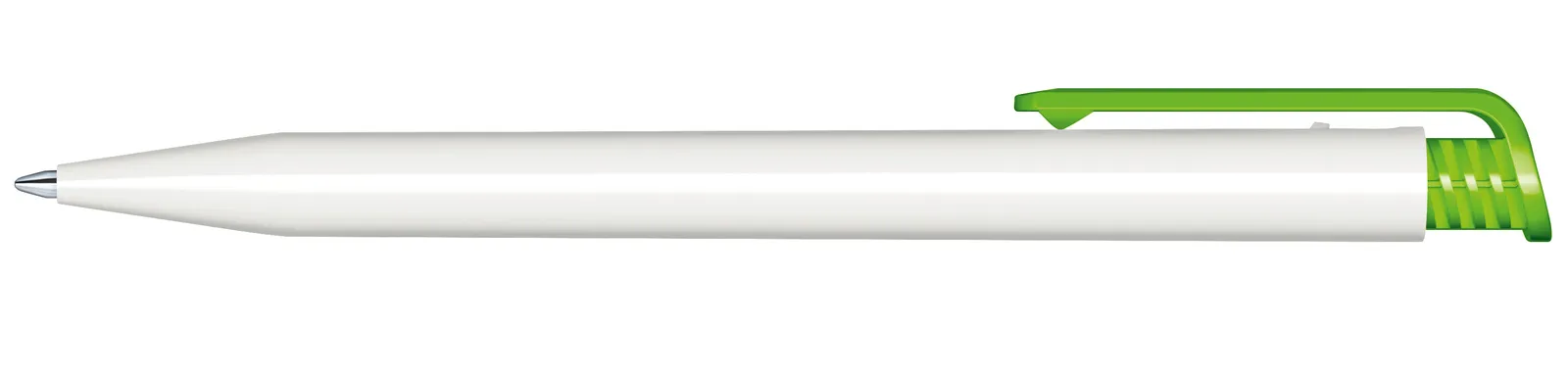 Super Hit Polished Basic Druckkugelschreiber, Weiß - Grün 376 – Bild 4