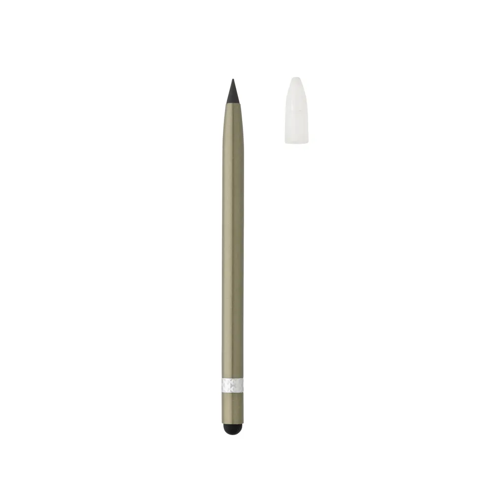 Tintenloser Stift aus Aluminium mit Radiergummi, grün – Bild 2