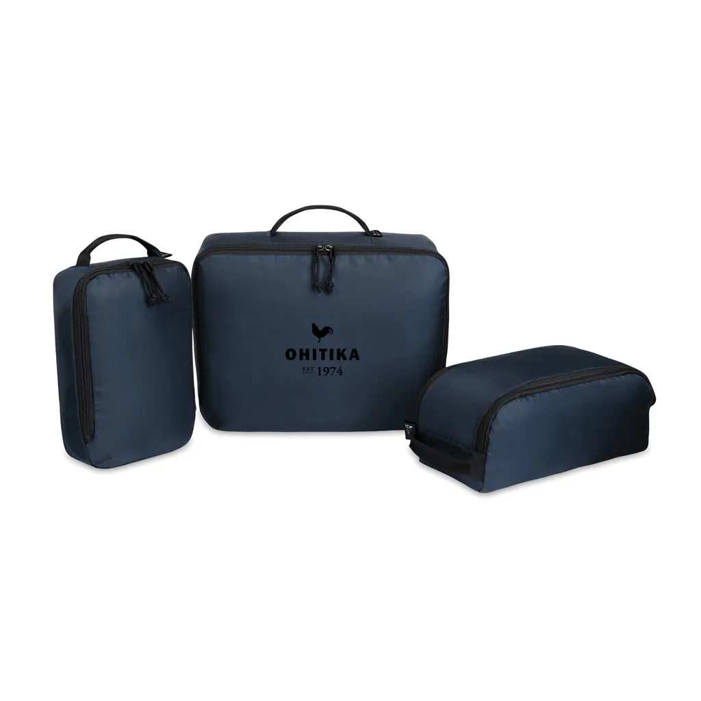 Renew AWARE™ rPET 3-teiliges Packing-Cube-Set, navy blau – Bild 3