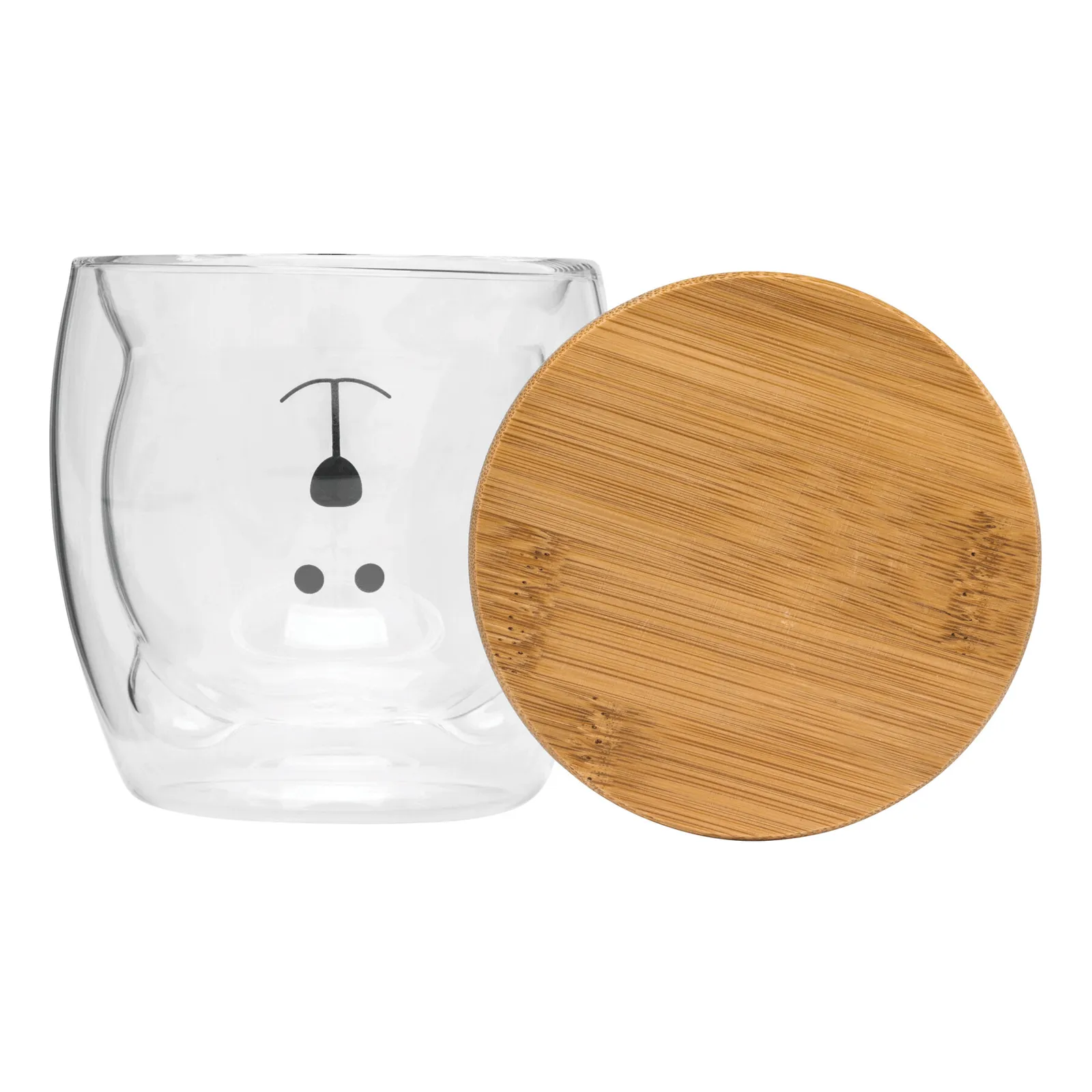 BAMBOO BEAR - Glas braun, transparent, braun, transparent – Bild 5