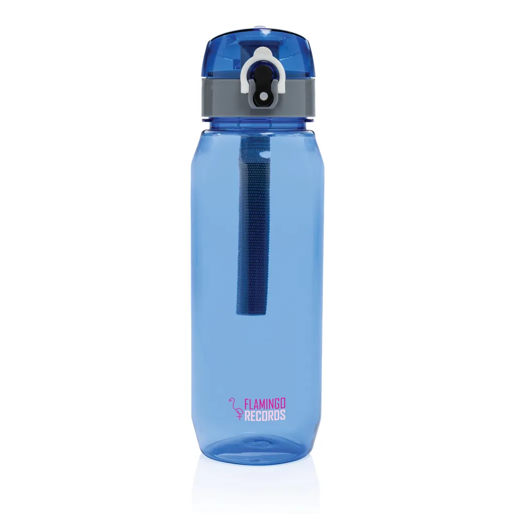 Yide verschließbare Wasserflasche aus RCS rec. PET, 800ml, blau – Bild 4