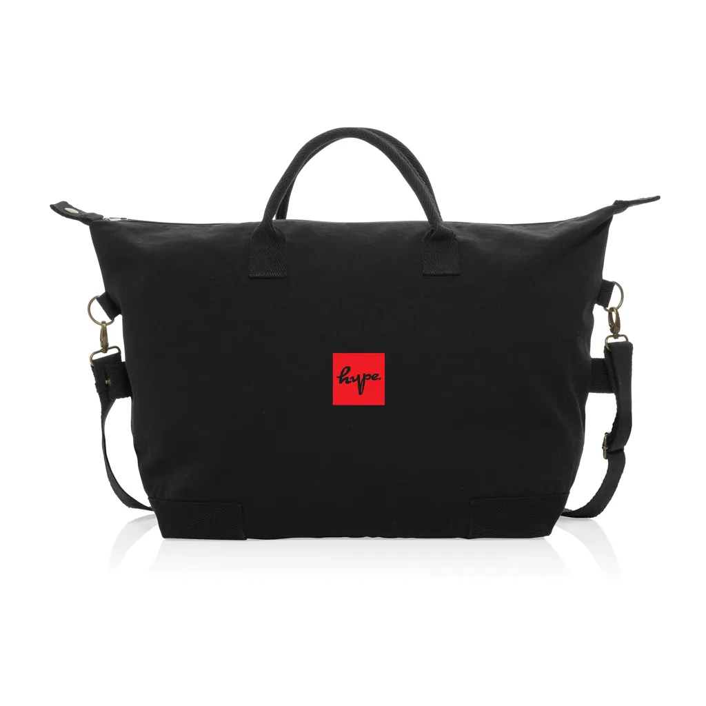 Kezar AWARE™ 500g/m² Wochenendtasche aus recyceltem Canvas, schwarz – Bild 6
