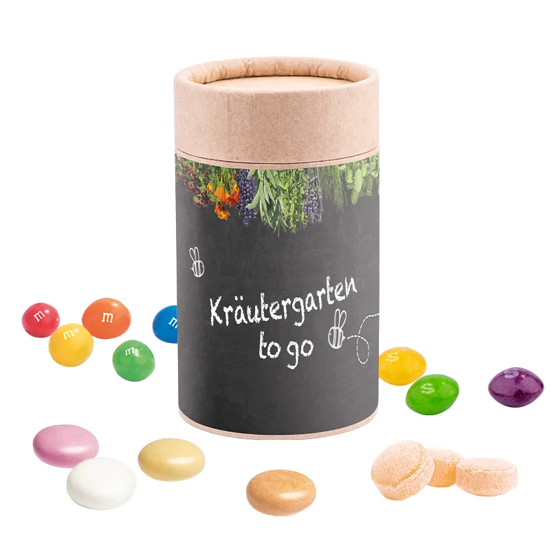 Papierdose Eco Midi mit Mentos Kaudragee Fruit – Bild 3