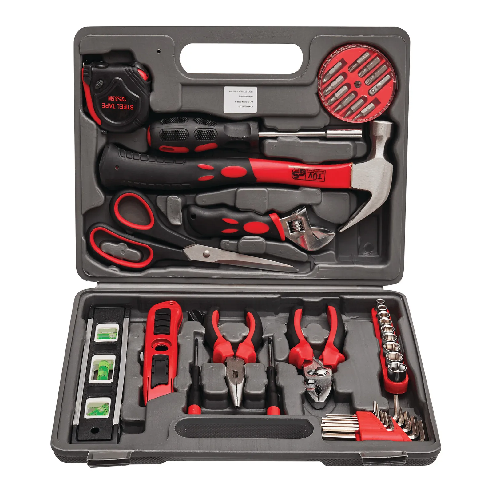 MASTERKIT - Werkzeugkoffer rot, schwarz, rot, schwarz – Bild 2