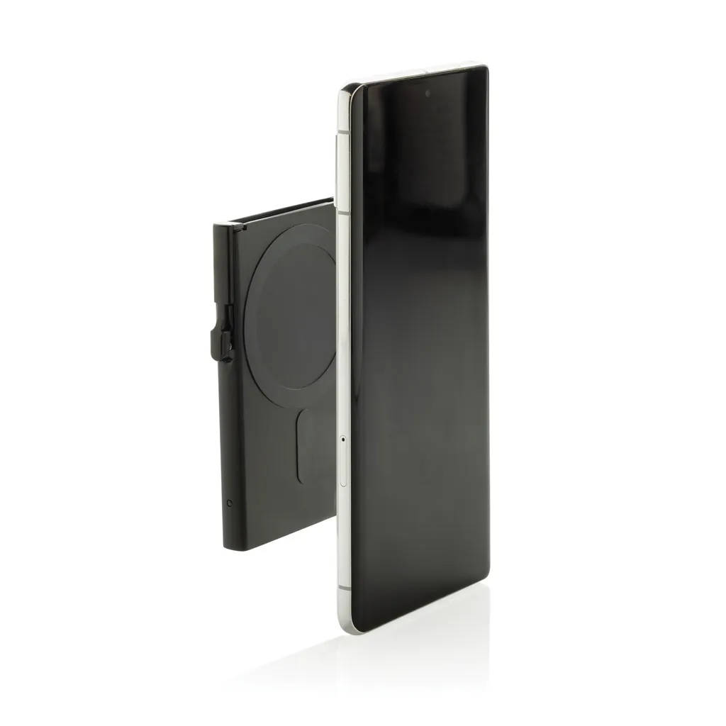 Magnetischer RFID-Kartenhalter aus Aluminium für Smartphones, schwarz – Bild 2