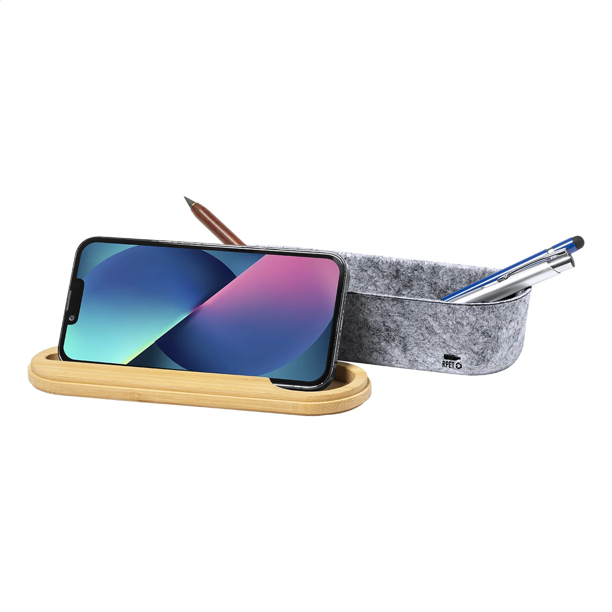 RPET Stifteetui Decora, grau, natur – Bild 10