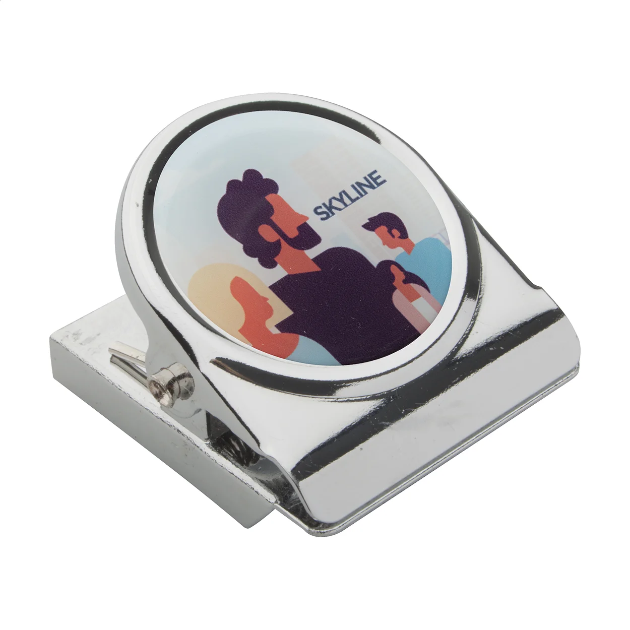 Kühlschrankmagnet und Clip MagNote, silber – Bild 2