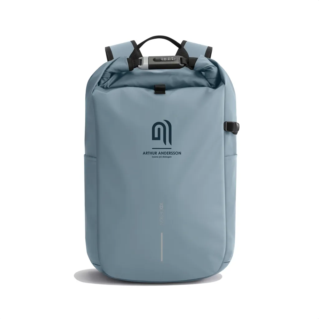 Urban wasserabweisender Anti-Diebstahl Rucksack, blau – Bild 23