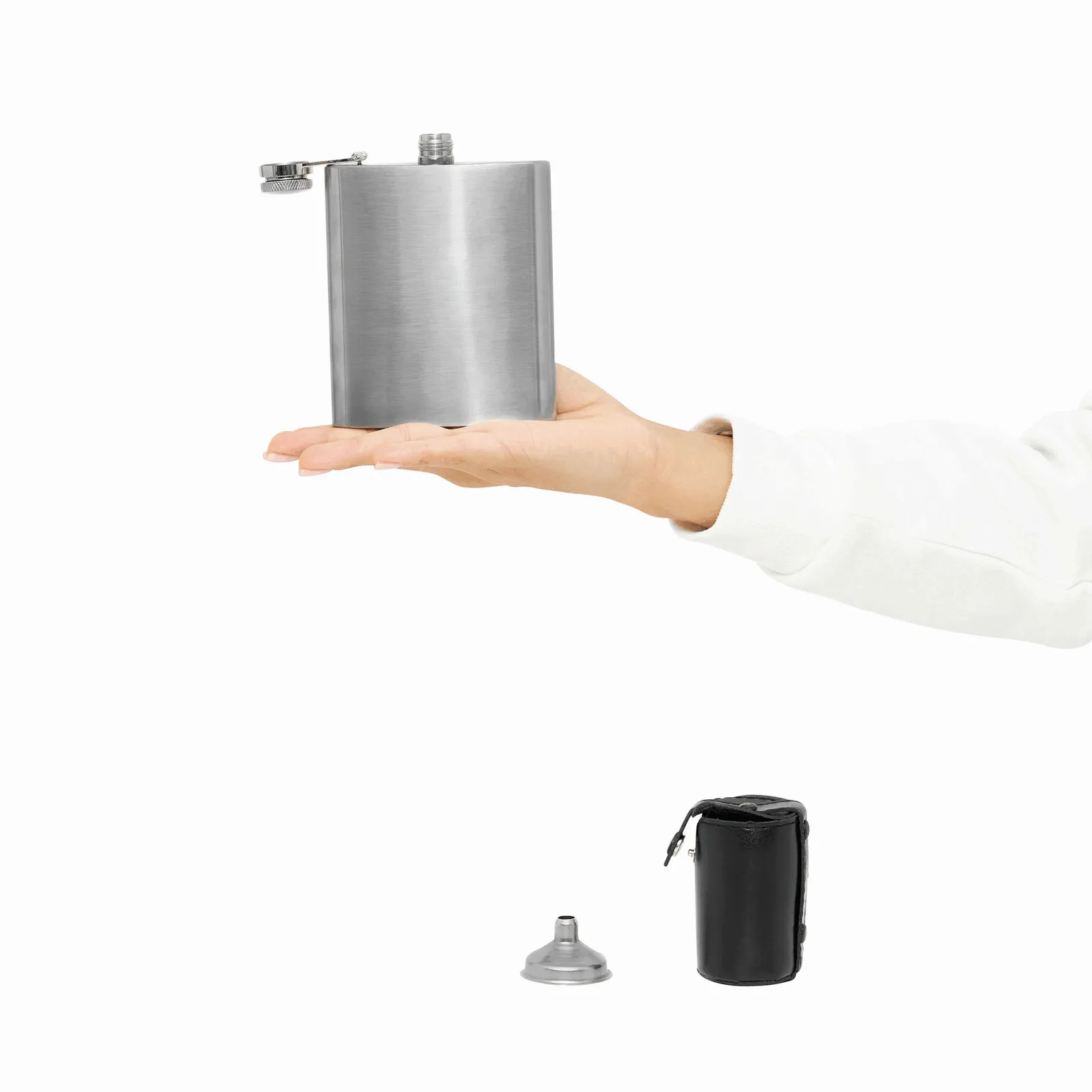 GENTLEMAN - Flachmann-Set schwarz, silber, schwarz, silber – Bild 8