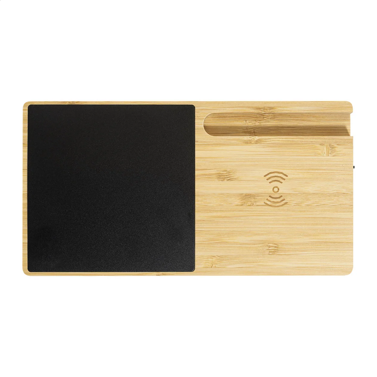 Wireless-Charger SipDock mit Tassenwärmer, natur, schwarz – Bild 2