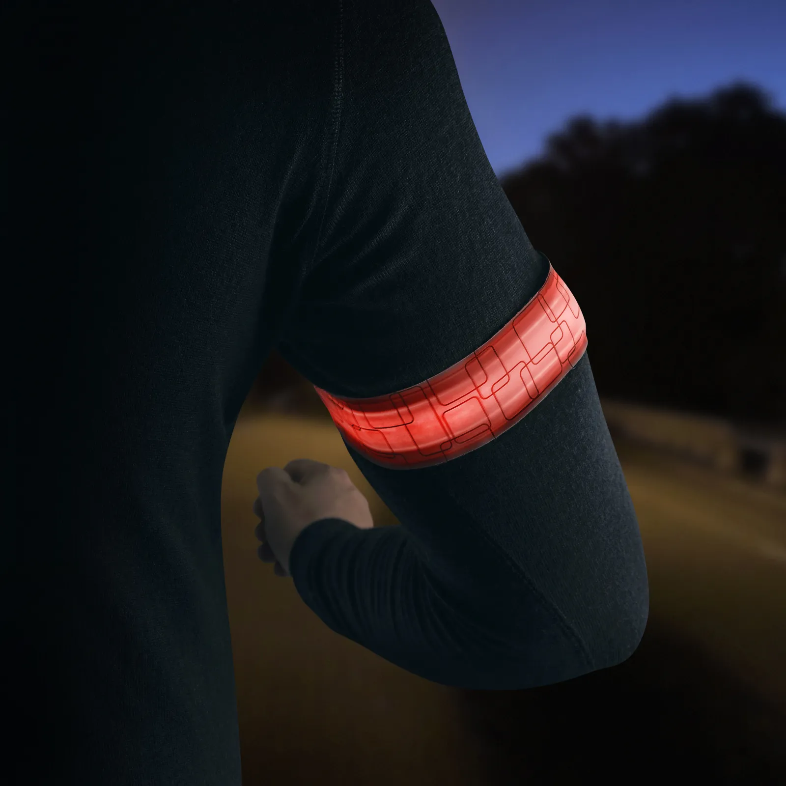 LED-Armband "GlowBand Active", silber – Bild 3