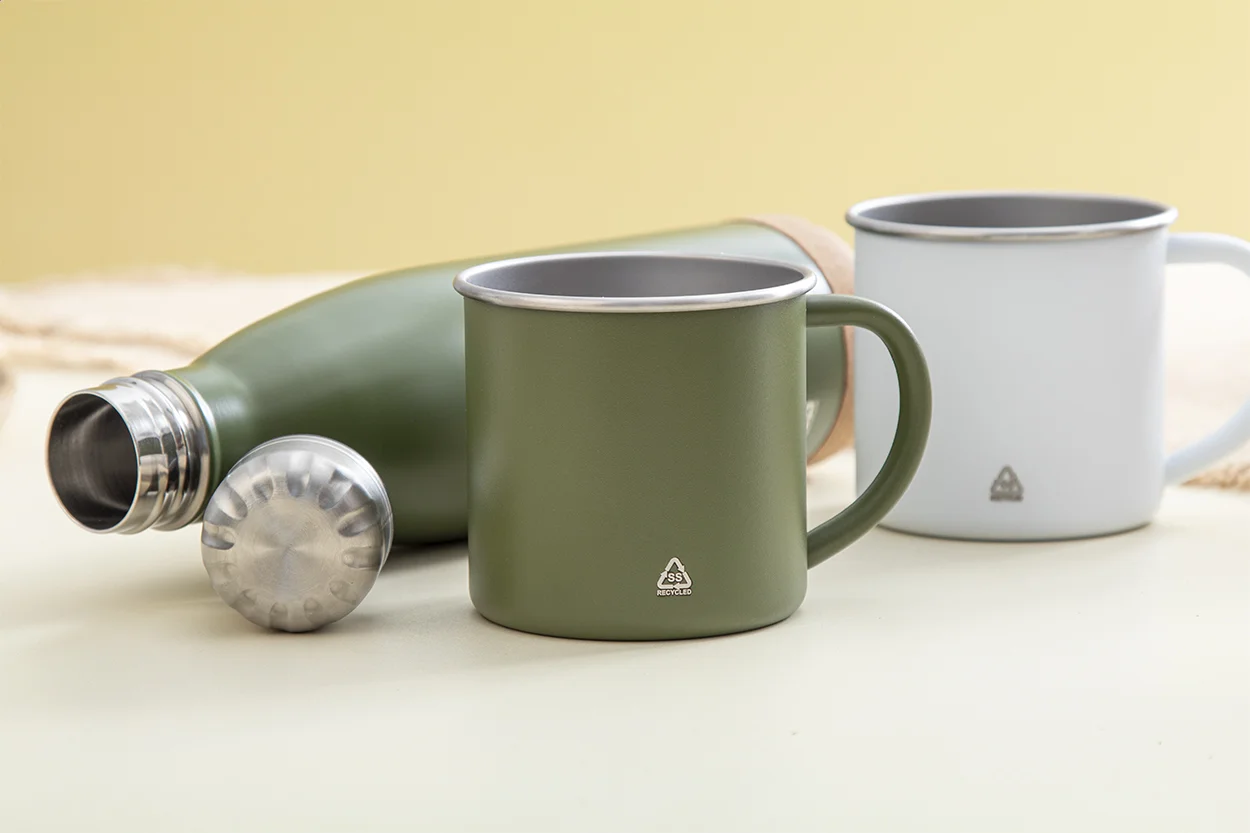 Tasse Hossa aus recyceltem Edelstahl, grün – Bild 6