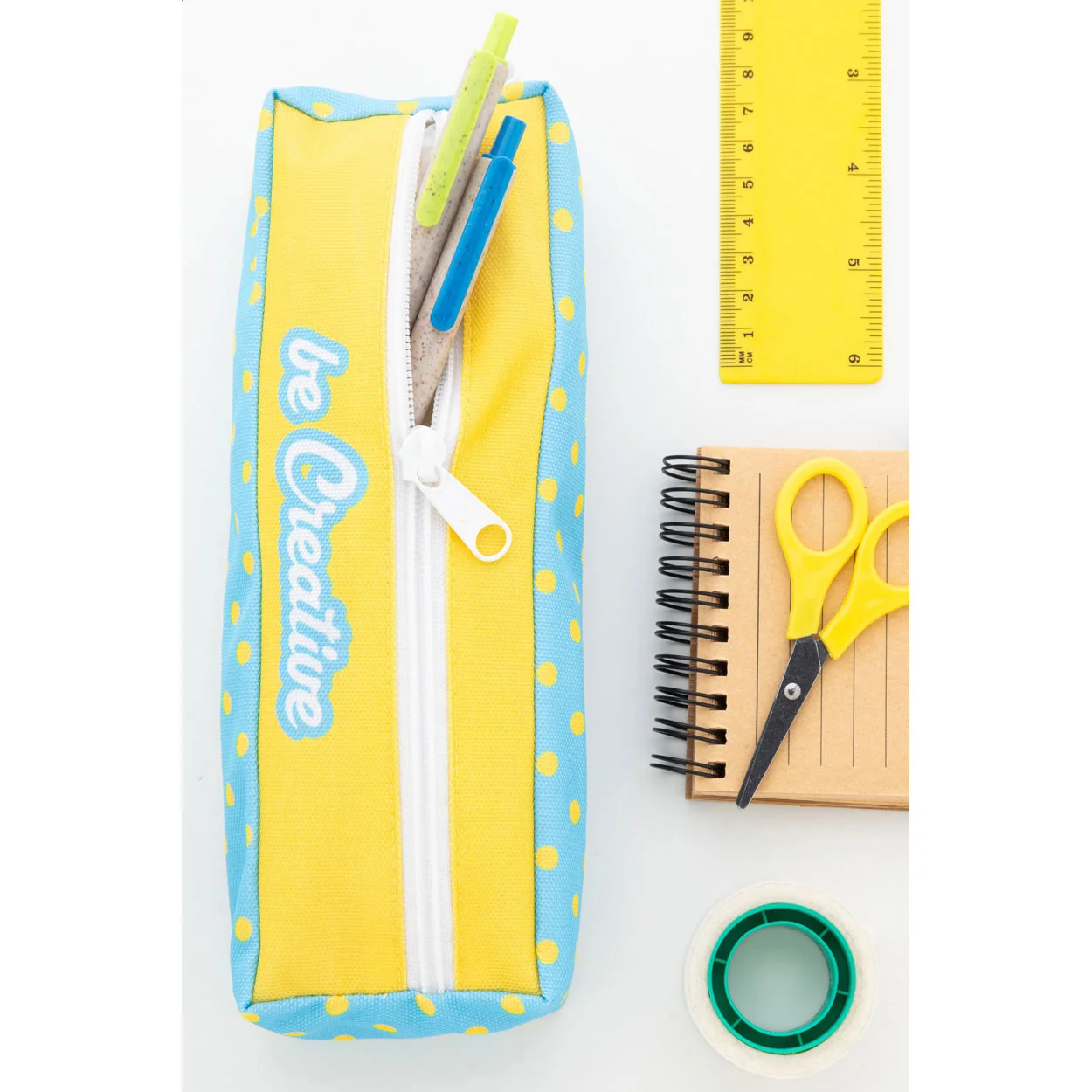 Individuelle RPET Stiftetasche Bloppy, weiß – Bild 3