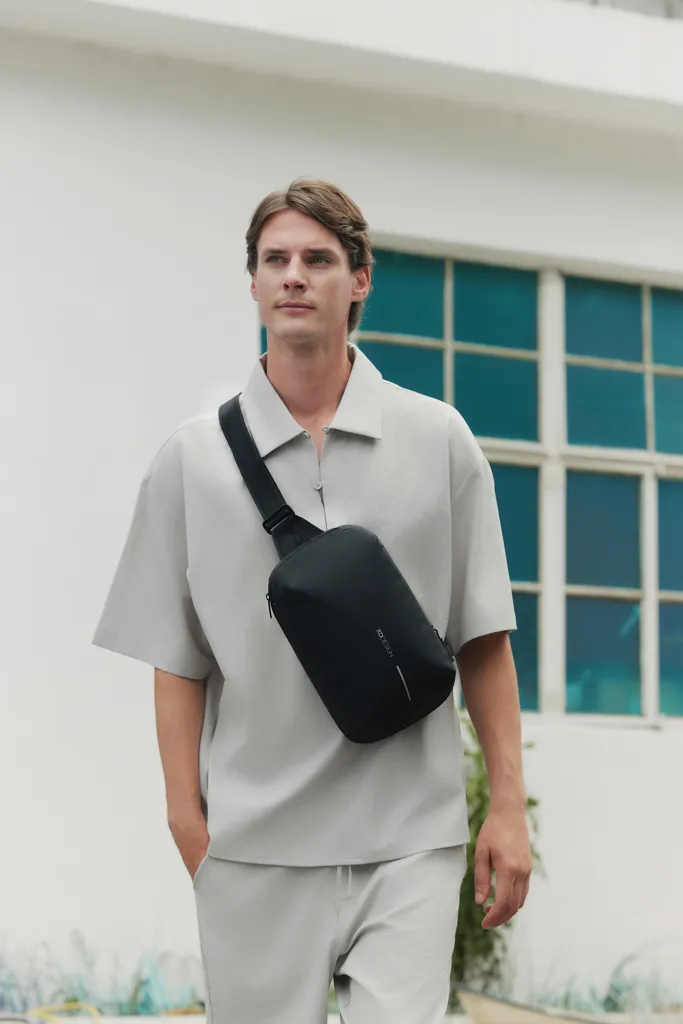 Urban wasserabweisender Sling-Bag, schwarz – Bild 19