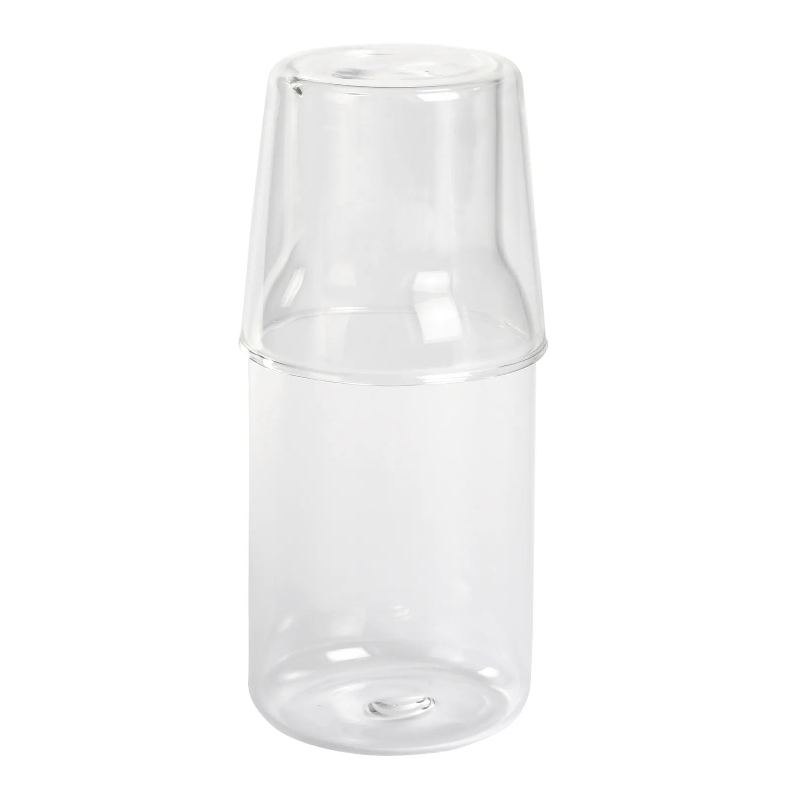 CALMY - Glaskaraffe mit Trinkglas transparent