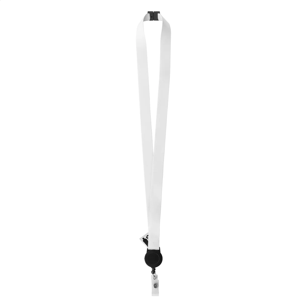 Individuelles Sublimationslanyard Subyard YoYo A Safe RPET, weiß – Bild 2