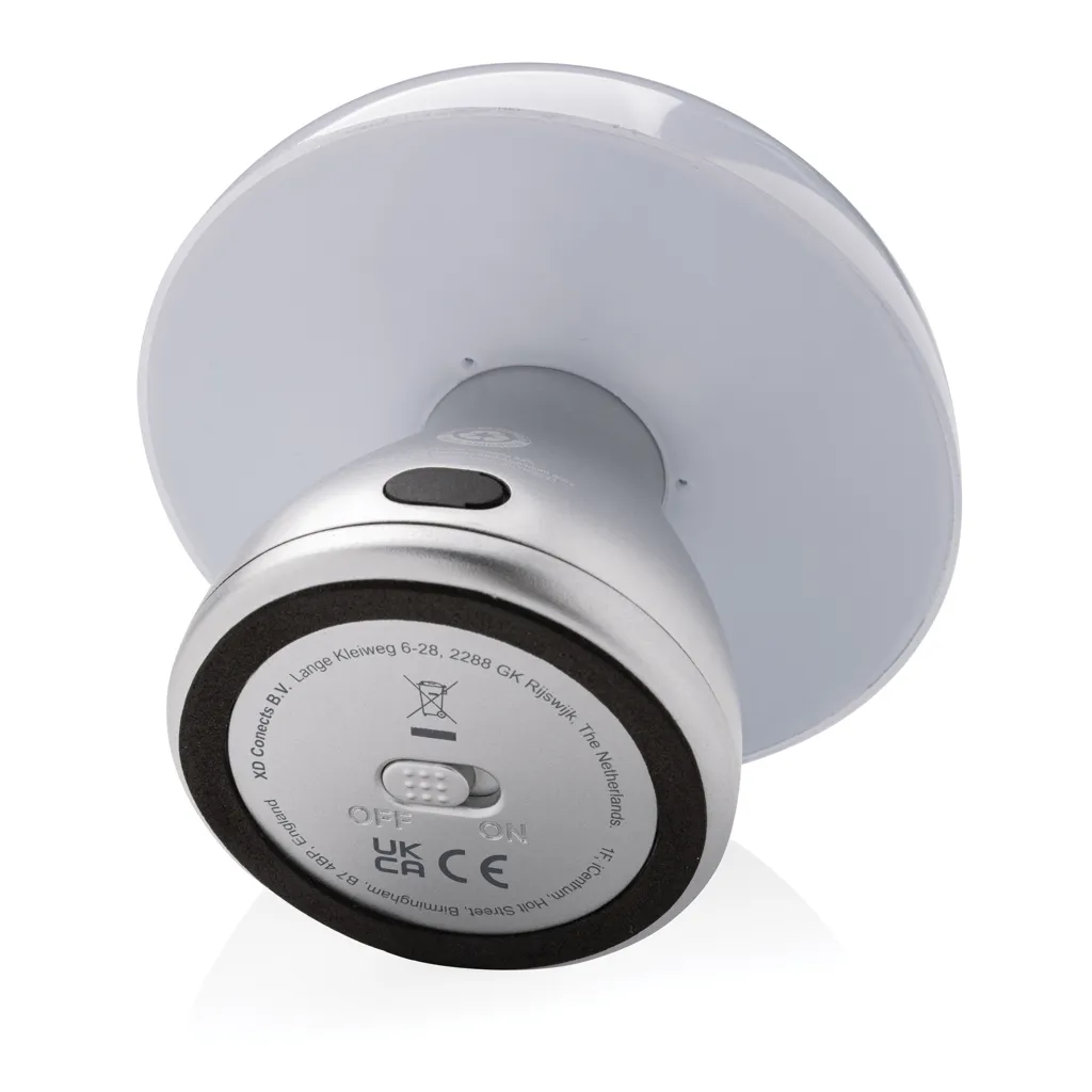Luming wiederaufladbare USB-Tischlampe aus RCS Kunststoff, grau – Bild 4