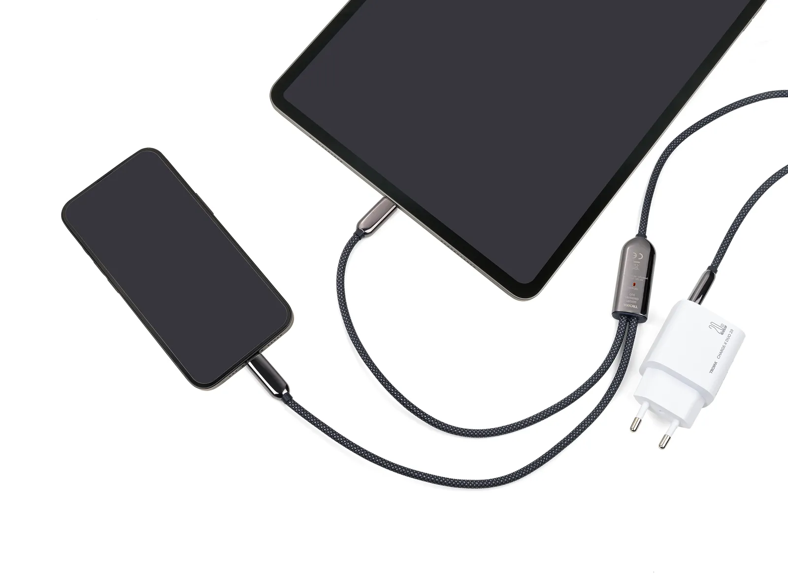 Ladekabel LUXURY CHARGING DUO, gunmetal/schwarz – Bild 5