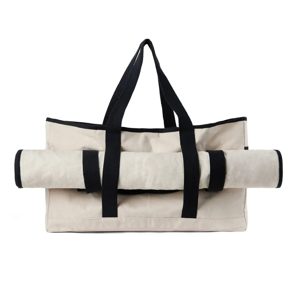VINGA Volonne AWARE™ Strandtasche aus recyceltem Canvas, off white – Bild 4