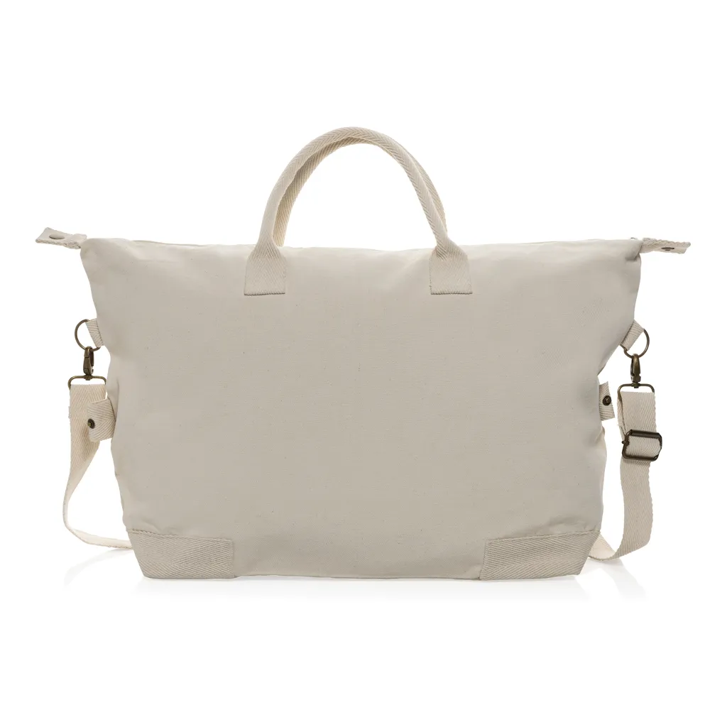 Kezar AWARE™ 500g/m² Wochenendtasche aus recyceltem Canvas, off white – Bild 4