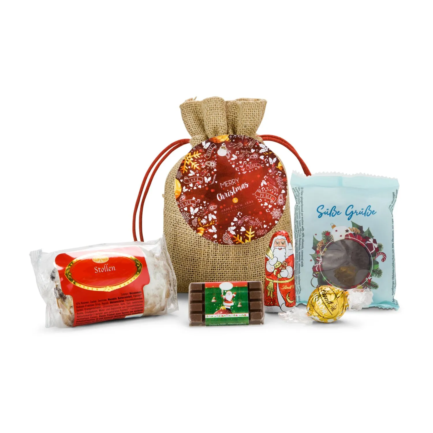 Geschenkset / Präsenteset: Merry Christmas Säckchen, braun – Bild 4