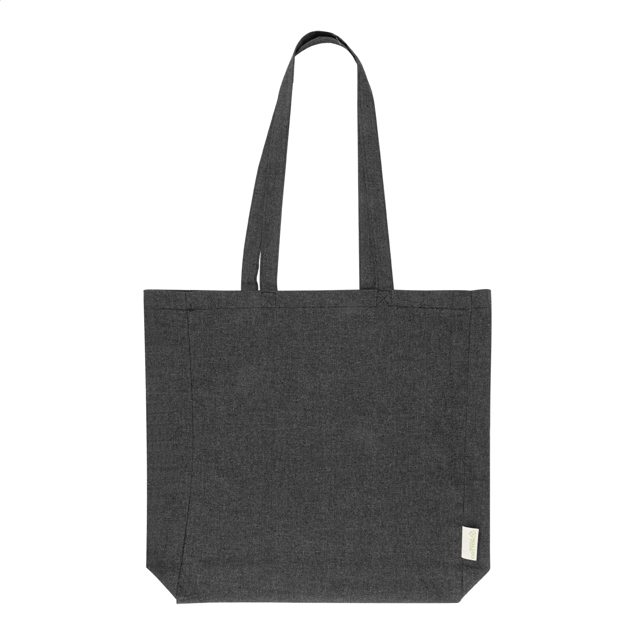 Einkaufstasche Guspex Hue aus recycelter Baumwolle, schwarz – Bild 2